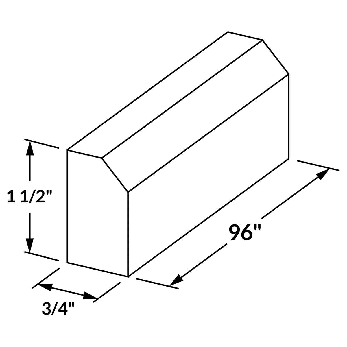 Bevel Light Rail Molding 1 5 X 96 For White Shaker Cabinetry