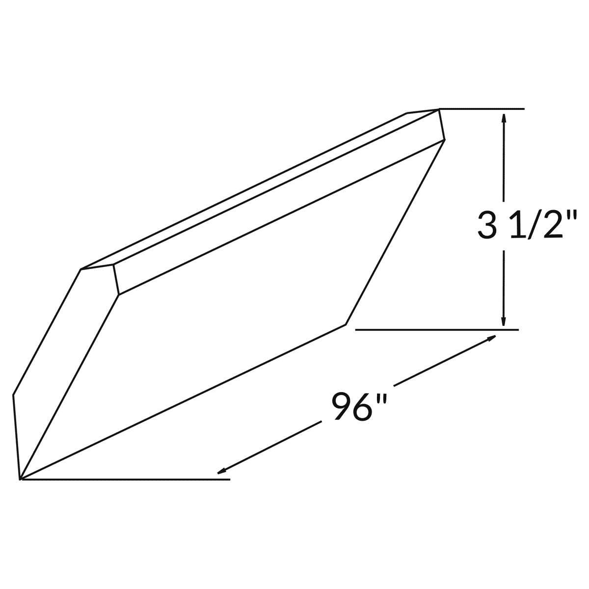 Crown Molding 96 X 3 5 For White Shaker Cabinetry